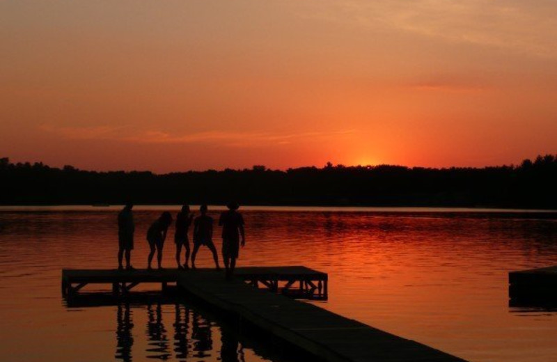 Sunset fishing at Holiday Acres Resort.