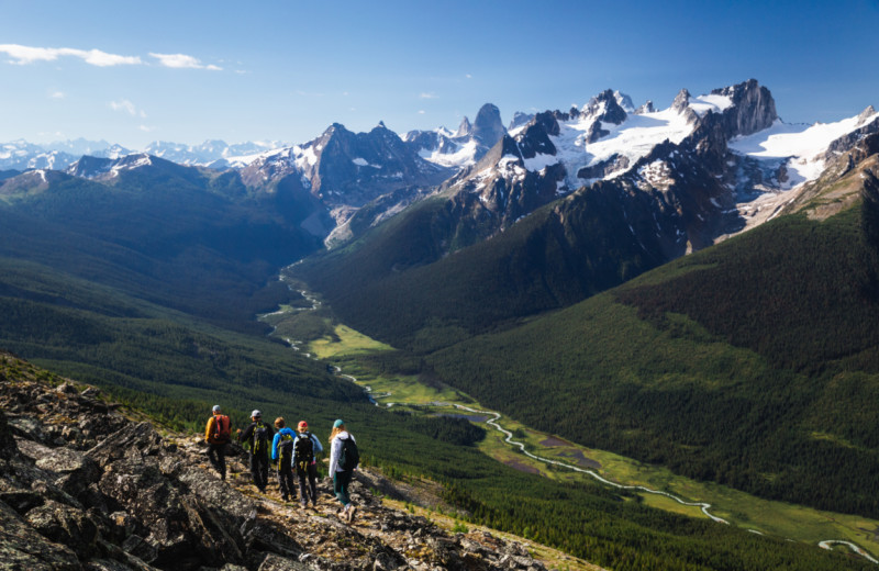 Hiking at Bugaboos Lodge.