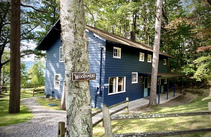 Cabin exterior at Chimney Corners Resort.