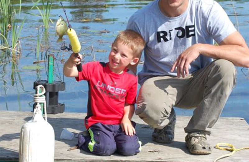 Fishing is great at Little Norway Resort - whether from the dock or boat - fun is always had!