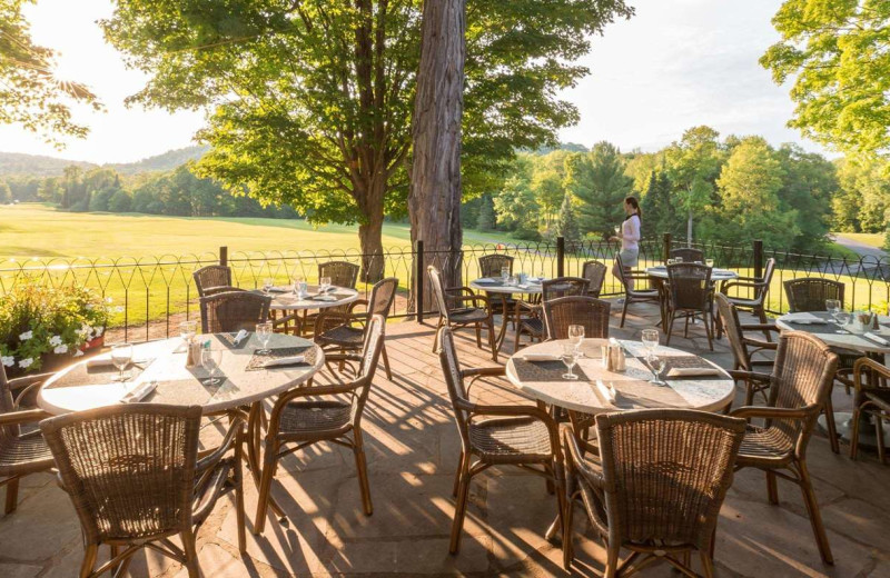 Golf patio at Fairmont Le Chateau Montebello.