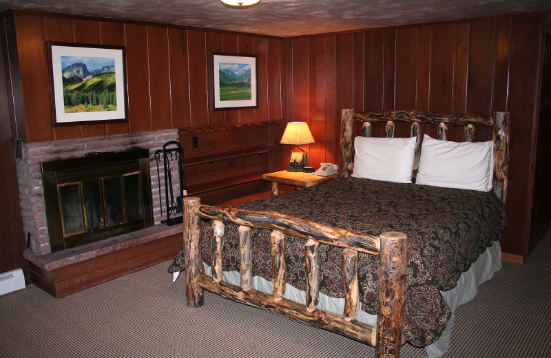 Chalet bedroom at Timber Creek Chalets.