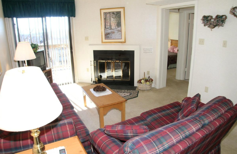 Vacation rental living room at Beaver Ridge and Northpoint.