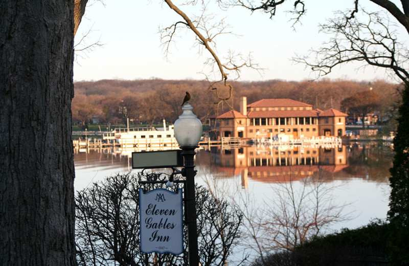 Lake view at Eleven Gables Inn on the Lake.