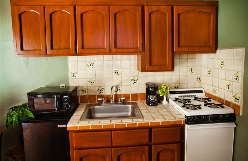 Guest kitchen at El Cordova Hotel.