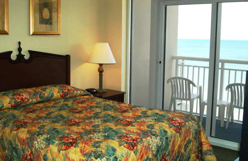 Guest room at Palmetto Shores Oceanfront.