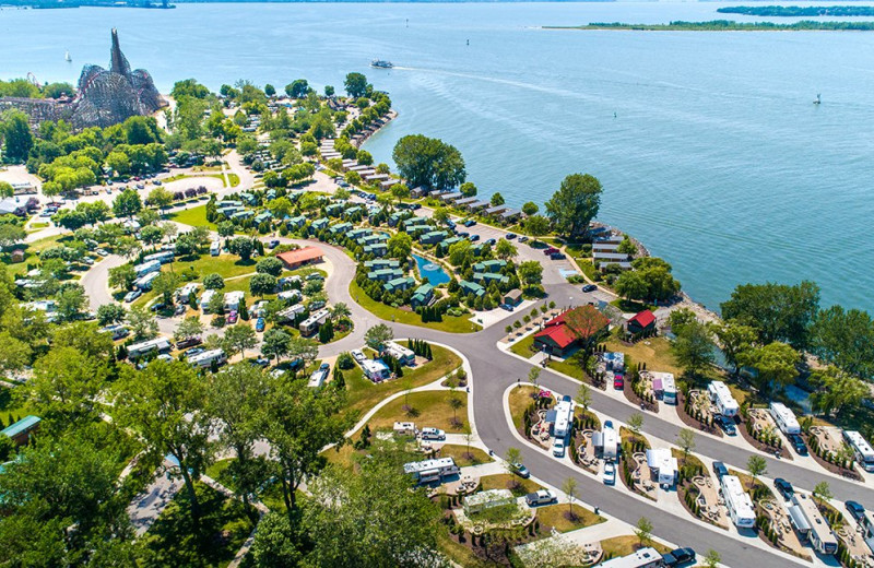 Aerial view of Lighthouse Point.