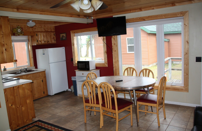 Cabin kitchen at The Lodge on Otter Tail Lake.