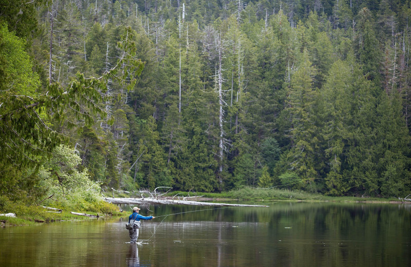 Fishing at Nootka Wilderness Lodge.