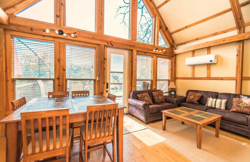 Living room at Geronimo Creek Retreat.