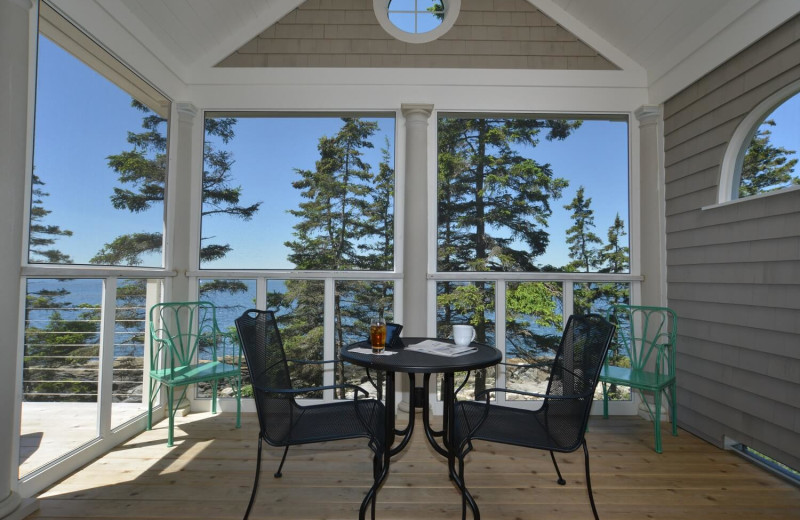 Cabin deck at Newagen Seaside Inn.