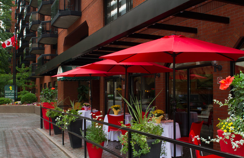 Patio at Cartier Place Suite Hotel.