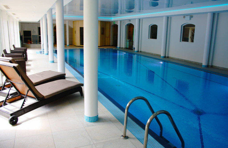 Outdoor pool at Cottesmore Lodges.