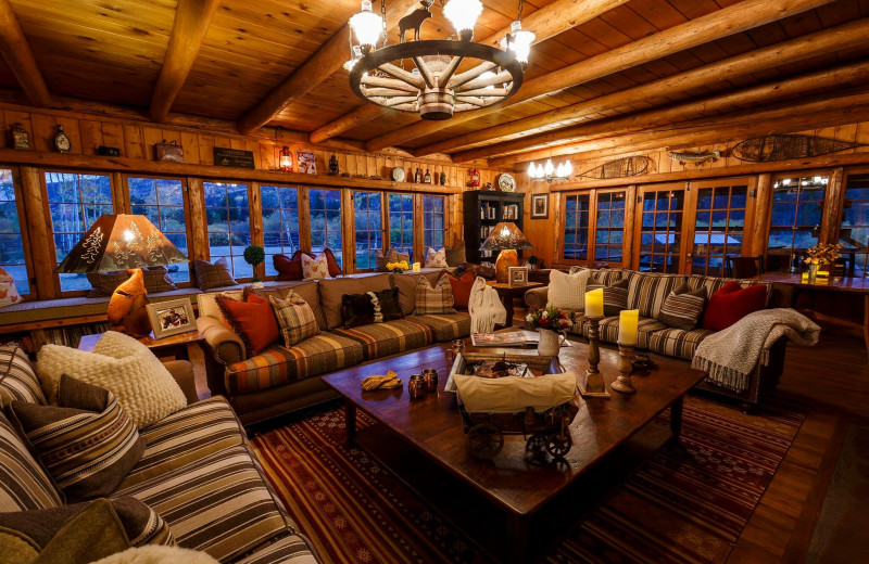 Lounge at Rawah Guest Ranch.