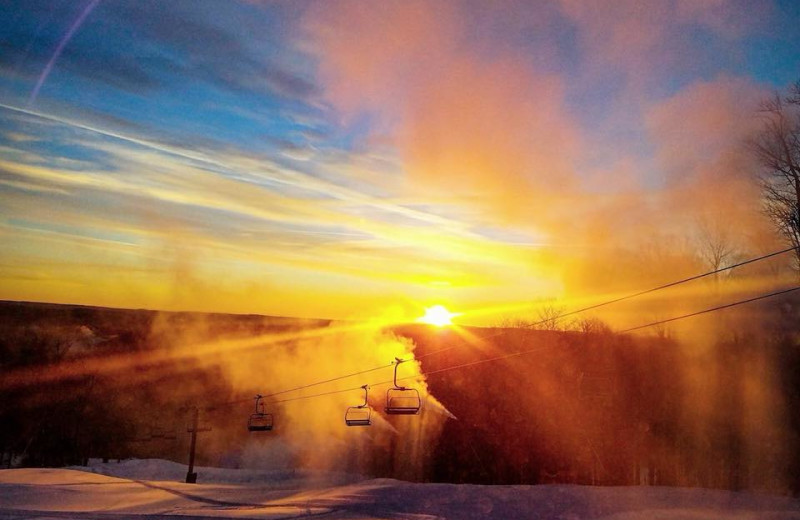 Sunset at Holiday Valley Resort.