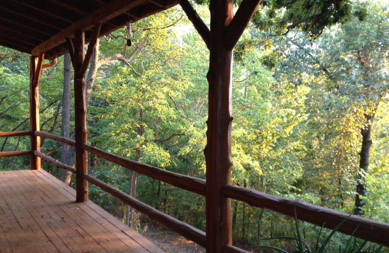 Deck view at A Lazee Daze in the Ozarks.