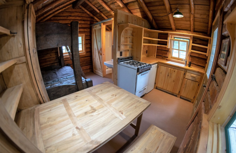 Cabin interior at Cliff Lake Resorts.