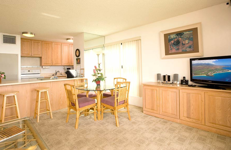 Vacation rental kitchen at Sugar Beach Resort.