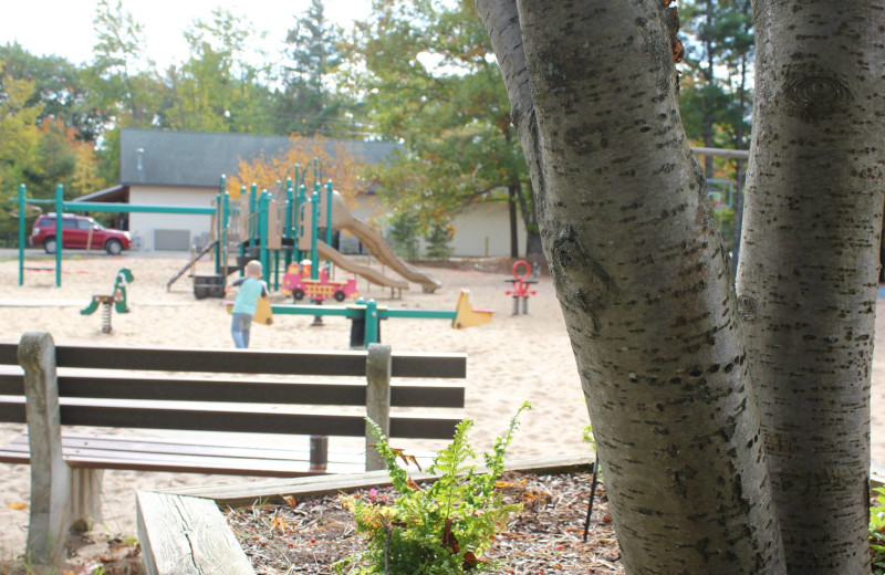 Playground near Fisher's Lakeside Cottages.