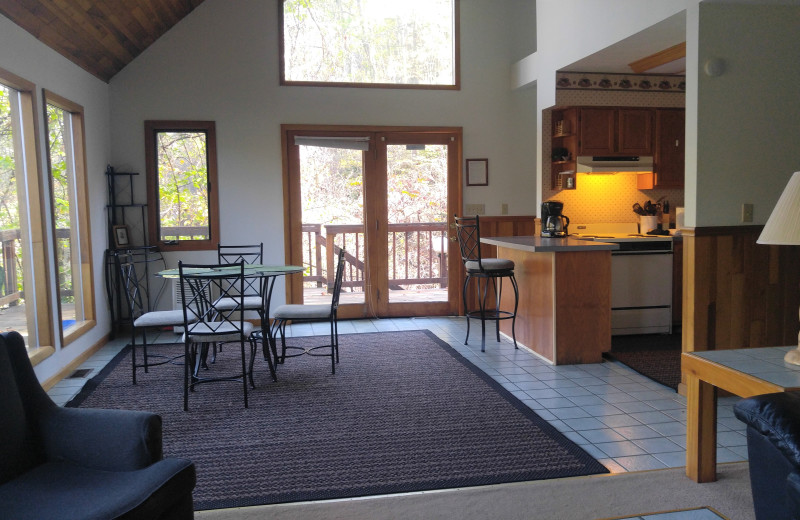 Rental living room at Stay Waterfront - Cheat River Lodge 