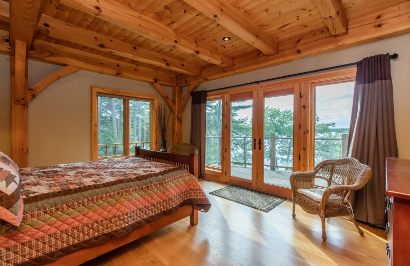 Rental bedroom at Muskoka District Rentals.