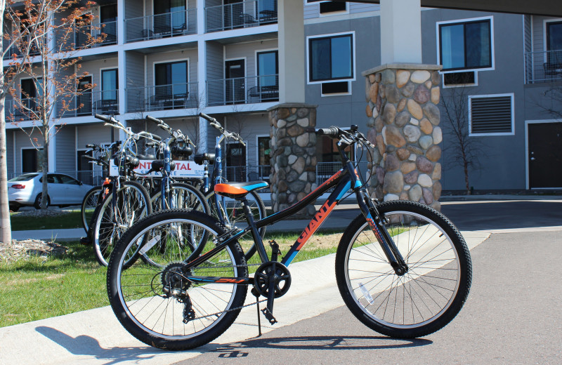 Biking at Park Point Marina Inn.