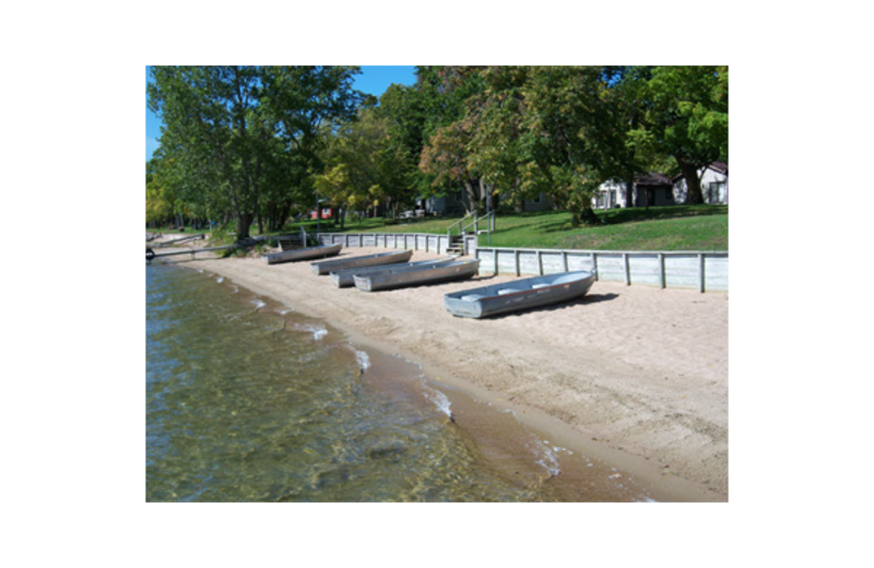 The beach at Madsen's Resort.