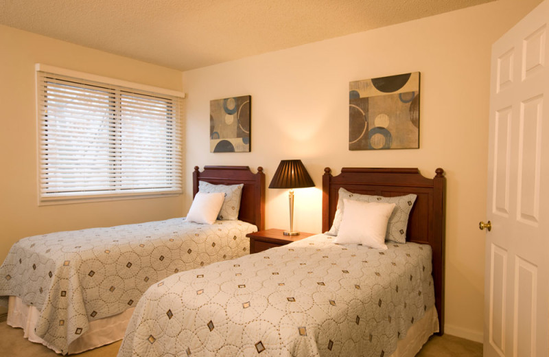 Condo bedroom at Wintergreen Resort.