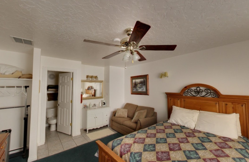 Guest room at The Snuggle Inn.