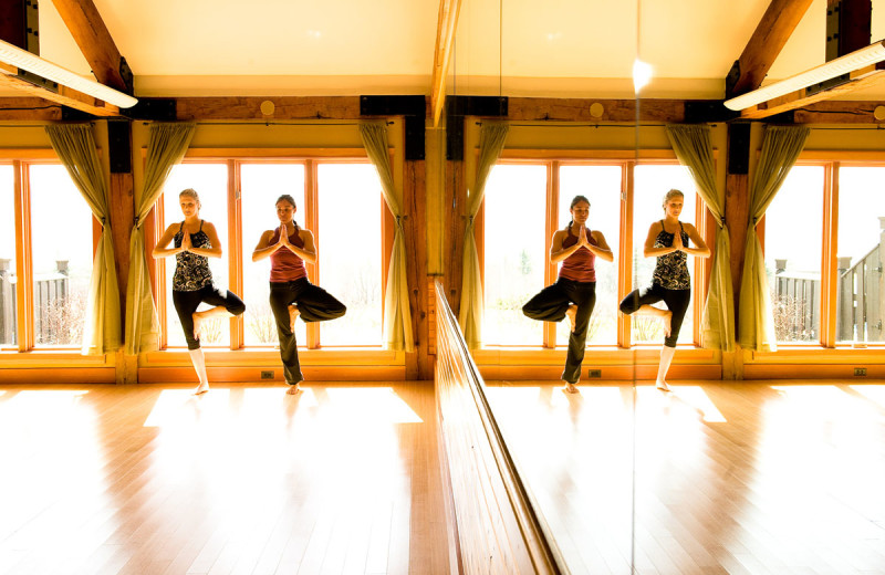 Yoga at Trapp Family Lodge.