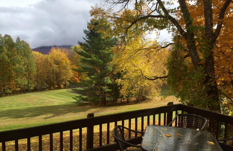 Rental deck at Stowe Country Homes.