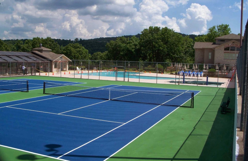 Tennis court at Pointe Royale.