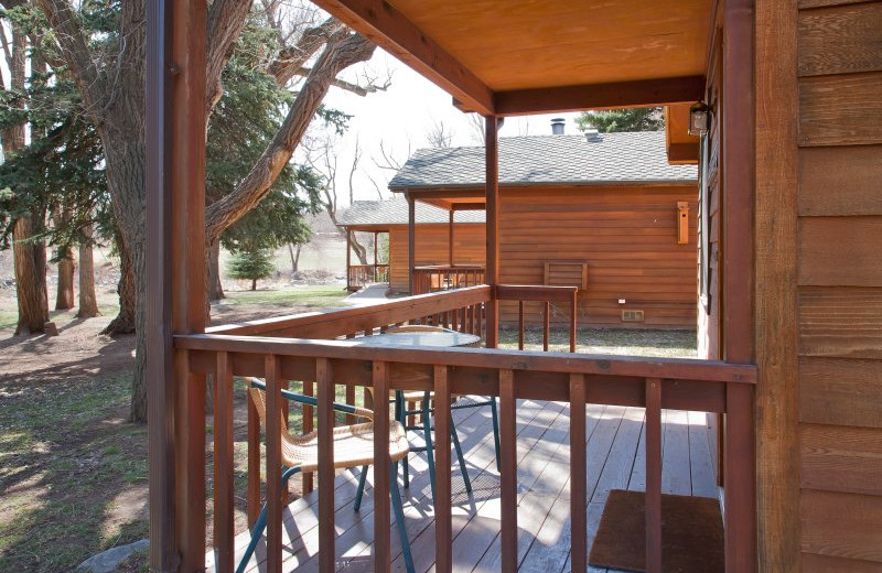 Cabin exterior at Sylvan Dale Guest Ranch.