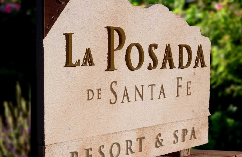 La Posada de Santa Fe Resort & Spa sign.