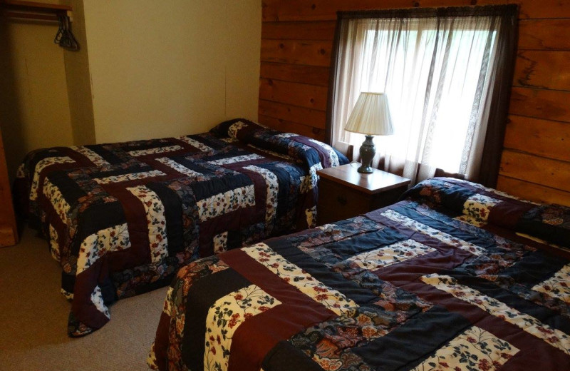 Lodge bedroom at Buckhorn Resort.