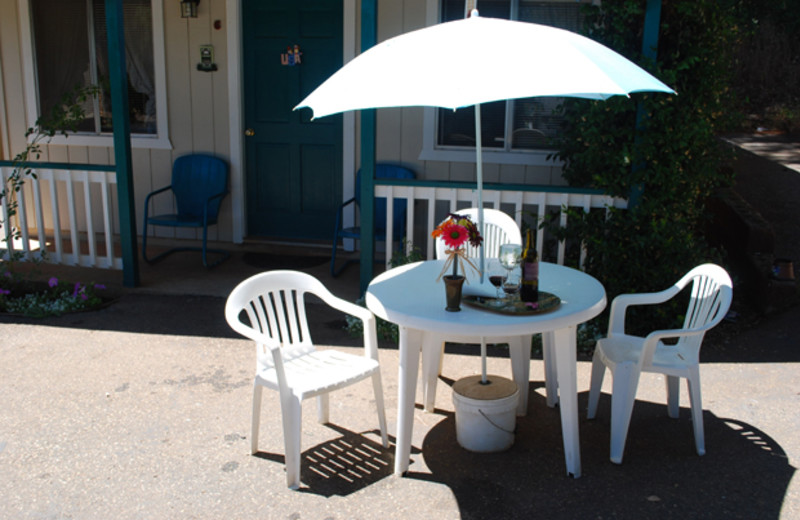 Patio at Rollins Lakeside Inn.