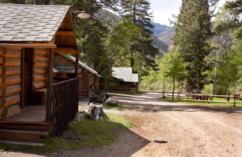 Cabin exterior at Absaroka Mountain Lodge.