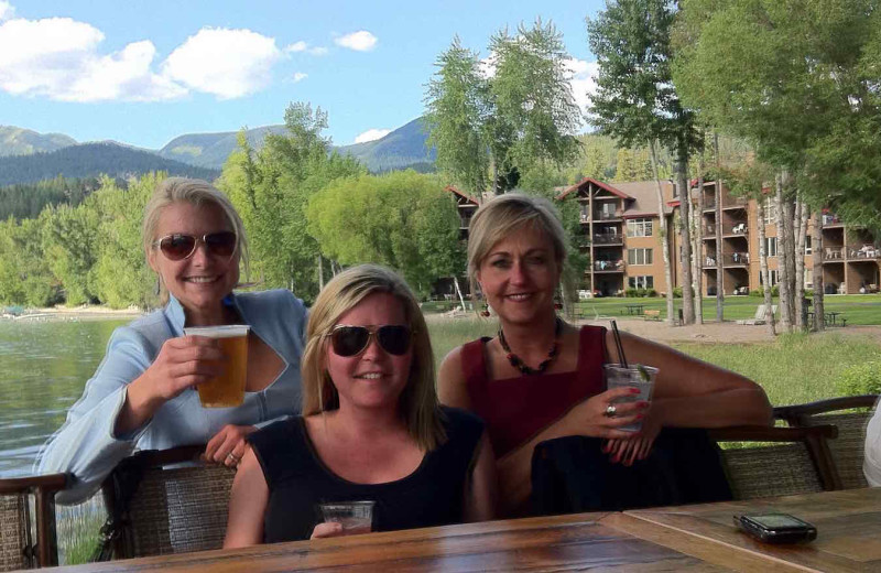 Patio at The Lodge at Whitefish Lake.