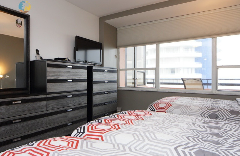 Rental bedroom at HORA Vacation Rentals.