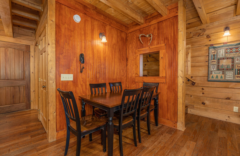 Dining room at American Patriot Getaways - A Beary Nice Cabin.