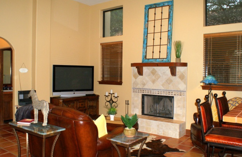 Living room at Adobe River Sanctuary.