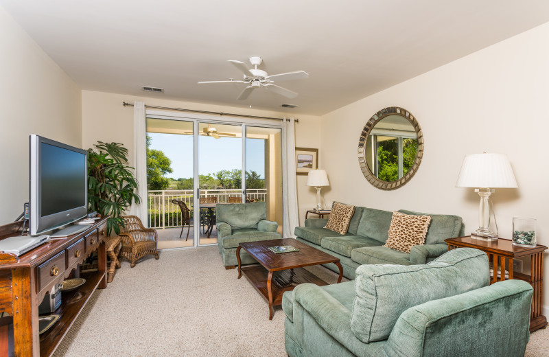 Guest living room at Sea Palms Resort.