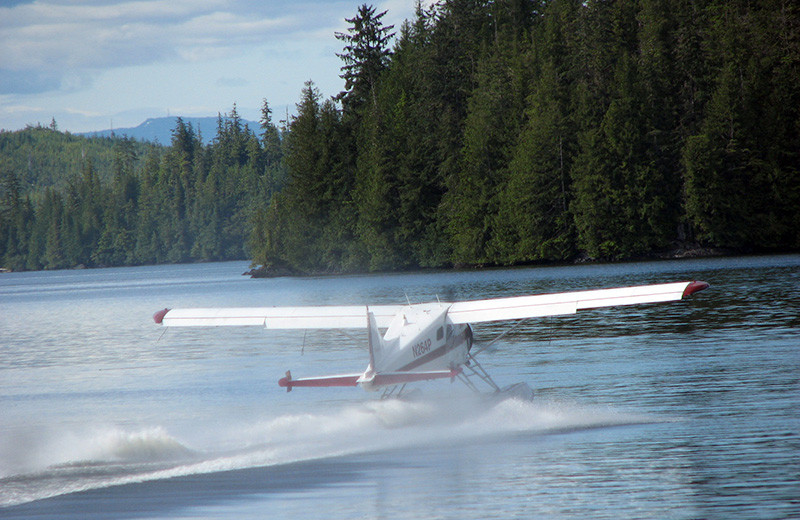 Float plane at portsman's Cove Lodge.