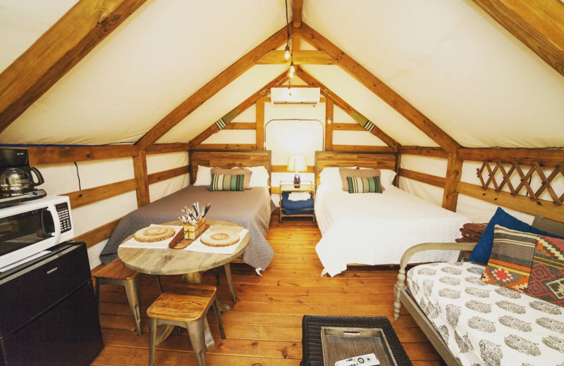 Guest room at Geronimo Creek Retreat.