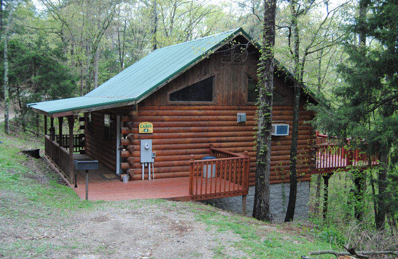 Cabin exterior at Cabin Fever Resort.