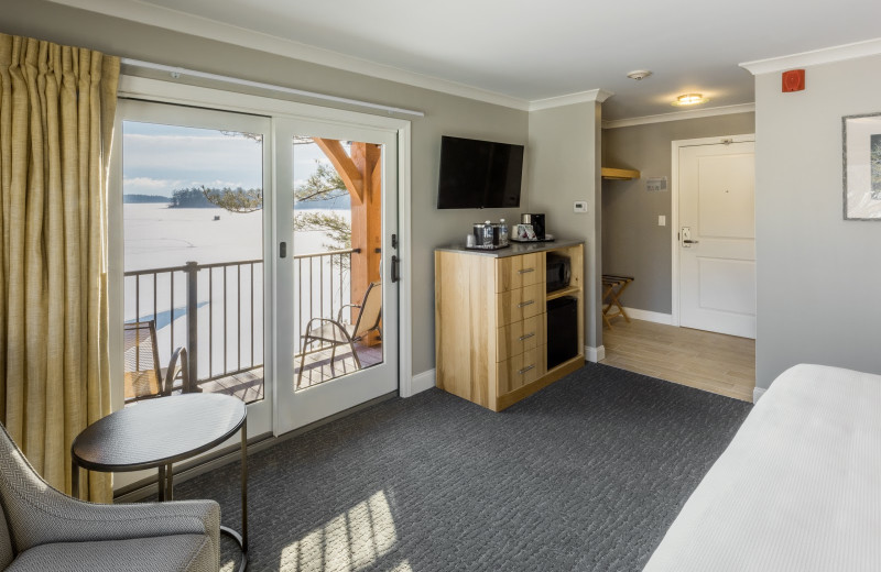 Guest room at Center Harbor Inn.