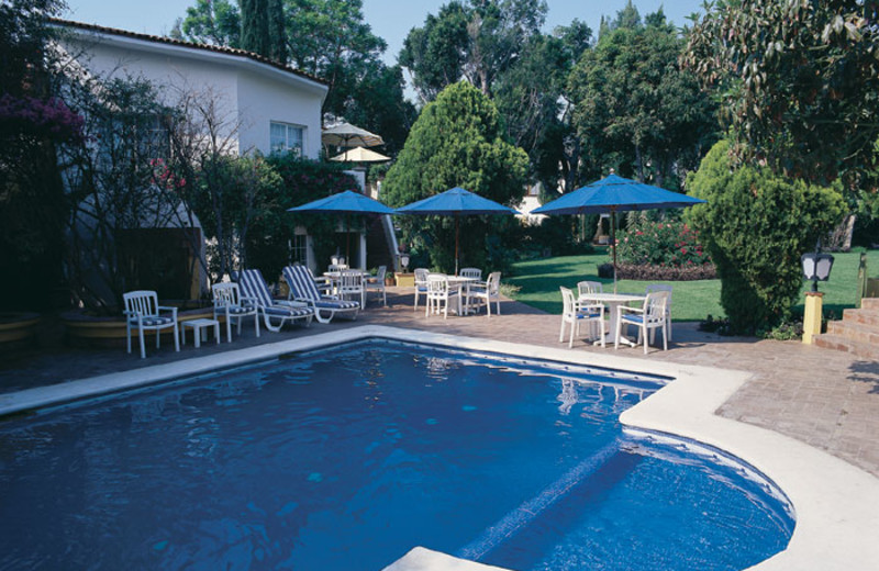 Outdoor pool at Hotel Hacienda Los Laureles.