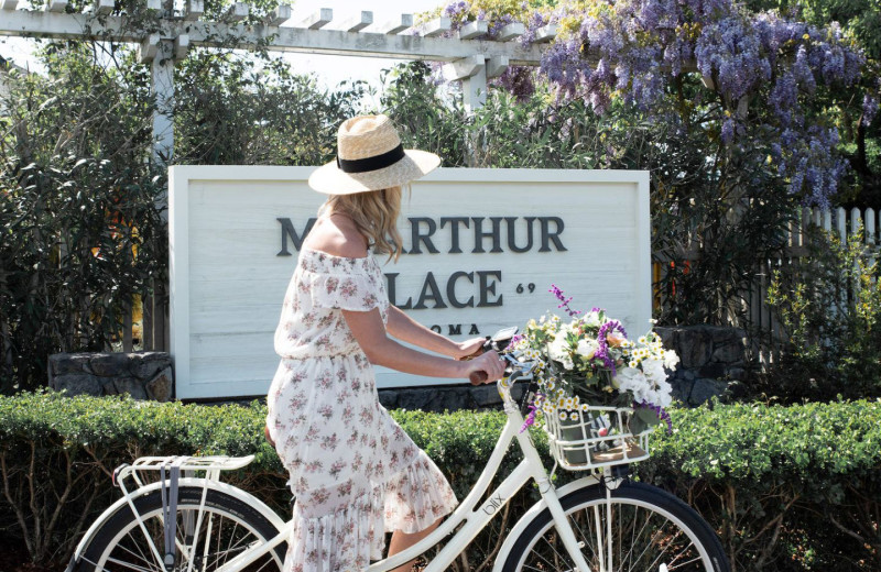 Biking at MacArthur Place.