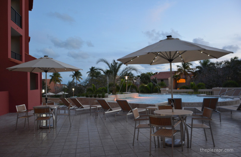 Patio at The Plaza Suites.