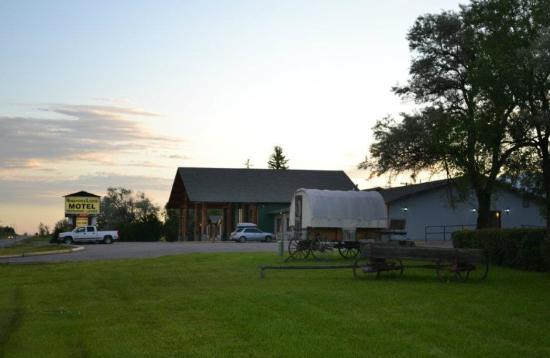 Exterior view of Ninepipes Lodge.